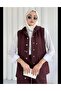 Women's Hooded Detailed Buttoned Scuba Vest