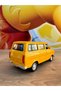 Toy Metal Pull-Back Air Horn Ford Minibus Yellow Old Nostalgic Minibus with Sound and Light Ford - 3