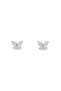 Silver Butterfly Earrings - C4118