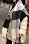 Soft Textured Plaid Tassel Women's Scarf Shawl and Shoulder Wrap - 4