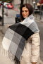 Soft Textured Plaid Tassel Women's Scarf Shawl and Shoulder Wrap - 5