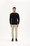 Men's Crew Neck Wool Sweater Winter Stylish Warm and Soft Knitwear Black m - 8