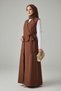 Women's Shawl Collar Linen Vest Skirt Set Tie-Detail Vest High Waist Long Skirt Summer Two-Piece Set - 2