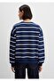 Striped Loose Fit Comfortable Sweatshirt - 3