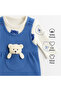 100% Cotton Skin-Friendly Baby Romper Set – Teddy Bear Pocket, Inner Bodysuit - 2