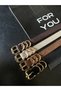 4-Piece Square Buckle Thin Women's Belt Waist Belt, Dress Belt, Skirt Belt, Trouser Belt - 3