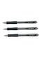 Uniball laknock fine (0.7) mechanical ballpoint pen black (3 pieces)