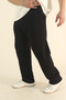 Men's Baggy Winter Cotton Puffer Fabric Wide-Leg Sweatpants