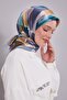 وشاح كريستالي بنمط هندسي باللون الأزرق الفاتح
