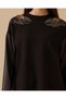 Omuz Nakışlı Sweatshirt - 5