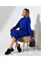 Women's Knitted Patterned Knitwear Two-Piece Set Sweater and Dress - 2