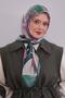 نمط هندسي أخضر وشاح كريستال - 3