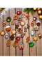 New Year Themed 30-Piece Gingerbread Man Cardboard Toothpick Ornament – for Cupcake and Cake Decoration