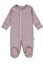 Lace-Like Knit Printed Jumpsuit with Socks (Nature) Purple