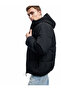 Long Sleeve Pocket Detail Zipper Hooded Winter Puffer Coat