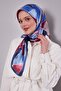 وشاح كريستال بنمط هندسي أزرق - 2