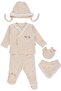 Interlock Zibin Set of 5 (Tiny Florist) Beige
