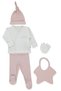 Organic Certified Interlock Zibin Set of 5 (Organic Born with Love) Pink