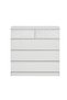Casablanca 5-Drawer Chest of Drawers - White Oak Engineered Wood Storage Unit, 80x40x80cm