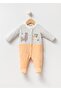 Lama Embroidered Polka Dot Velvet Baby Romper