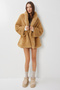 Oversized Faux Fur Coat Lvw0008 Camel - 4
