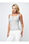 27063 Women's Cotton Ribbed Knit Corded Fabric Stretchy Comfortable, Front Placketed Thick Strap Knitted Tank Top Crop Outerwear - 4