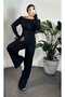 Women's Draped Asymmetric Cut Bluse Pants - 3