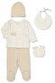 Organic Single Double Bedding Set of 5 (Organic My Mushroom) Beige