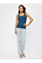 27063 Women's Cotton Ribbed Knit Corded Fabric Stretchy Comfortable, Front Placketed Thick Strap Knitted Tank Top Crop Outerwear - 7
