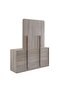 Trevor Dresser with Mirror & Stool Set - Beige/Light Grey Finish, Engineered Wood, 150x47x187.4cm - 6