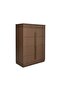 Ronin Chest of 4 Drawers with Mirror & Jewelry Storage - Walnut/Bronze - 2-Year Warranty - 2
