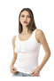27063 Women's Cotton Ribbed Knit Corded Fabric Stretchy Comfortable, Front Placketed Thick Strap Knitted Tank Top Crop Outerwear - 3