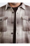 Brown Regular Fit Wool Blend Plaid Men's Shirt Jacket - 3