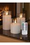 Flameless Romance Controlled 3-Piece Acrylic Led Candle Set - 3