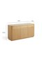 Nordomi 3-Door Buffet Cabinet with 3 Drawers - Cream & Natural Oak Finish, 87x188x53cm - 6