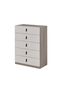 Trevor 5-Drawer Chest of Drawers - Stylish Beige & Light Grey Engineered Wood Storage Unit - 3