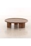 Oboro Wooden Coffee Table - Walnut Finish, 110x110x31cm, Living Room Furniture, 2 Years Warranty - 5