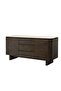 Brookside Stone Top Sideboard with 2 Doors & 3 Drawers - Beige/Oak Veneer, Engineered Wood - 3