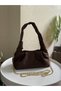 Women's Hand and Shoulder Bag with Suede Leather Chain Strap - 4
