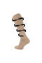 Travel Socks, 3 Pieces, 35-38, 65% Cotton Socks, Beige - 4