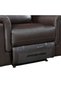 1-Seater Half Leather Recliner - Brown Faux Leather & Wood, 95x90x98cm, Comfortable & Stylish - 8