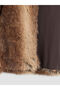 Xsidebej Mock Neck Women Faux Fur Coat - 8