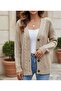 Women's Knitted Buttoned Thick Knit Cardigan - 2