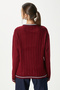 Women's College Themed Burgundy Knit Sweater - 5
