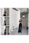 Women's Clothing Black Color White Striped Crop Top and High Waist Detailed Pants Two Piece Set - 8