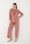 Hatunatila Hera Fabric Front and Sleeves Are Authentic Embroidered Tassel Detailed Double Suit 7665 Powder - 8