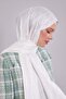 Ecru knit pattern jacquard shawl
