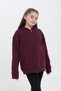 100% Organic Cotton Girls' Sweatshirt Cardigan with 3-Layer Fleece, Hood, Zipper, and Kangaroo Pocket - 4