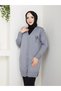 Women's Long Sleeve Knit Cardigan with Stone Detail on the Chest and Buttons - 4