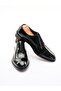 Men's Genuine Leather Lace-Up Patent Leather Shoes - Black Patent Leather - 2